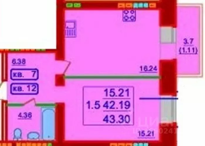 1-к кв. Вологодская область, Вологда ул. Космонавта Беляева, 3 (43.4 ... - Фото 1