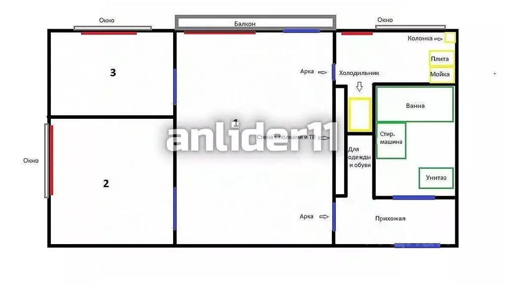 3-к кв. Коми, Ухта ул. Дежнева, 25А (41.1 м) - Фото 0