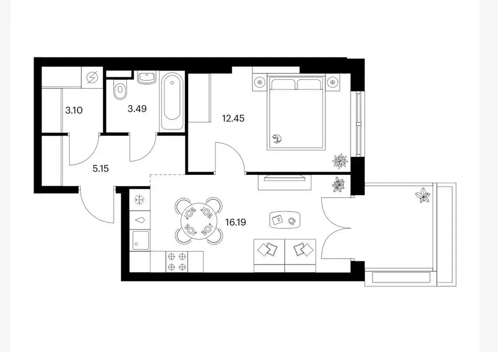 1-к кв. Московская область, Красногорск городской округ, пос. ... - Фото 1