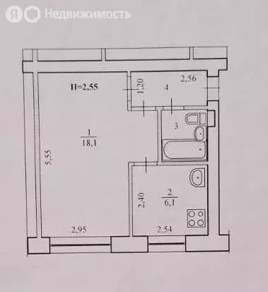 1-комнатная квартира: Волгоград, улица Германа Титова, 17 (30.2 м) - Фото 0