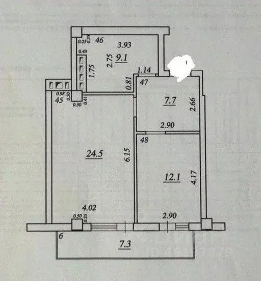 1-к кв. Самарская область, Самара Ново-Садовая ул., 303а (54.0 м) - Фото 1