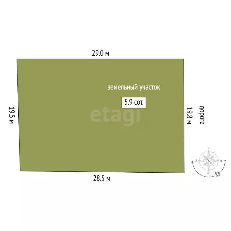 Участок в Тюмень, Ленинский округ (5.87 м) - Фото 0