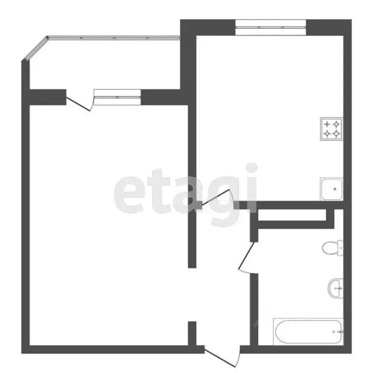 1-к кв. Тюменская область, Тюмень Кремлевская ул., 112к3 (42.0 м) - Фото 1