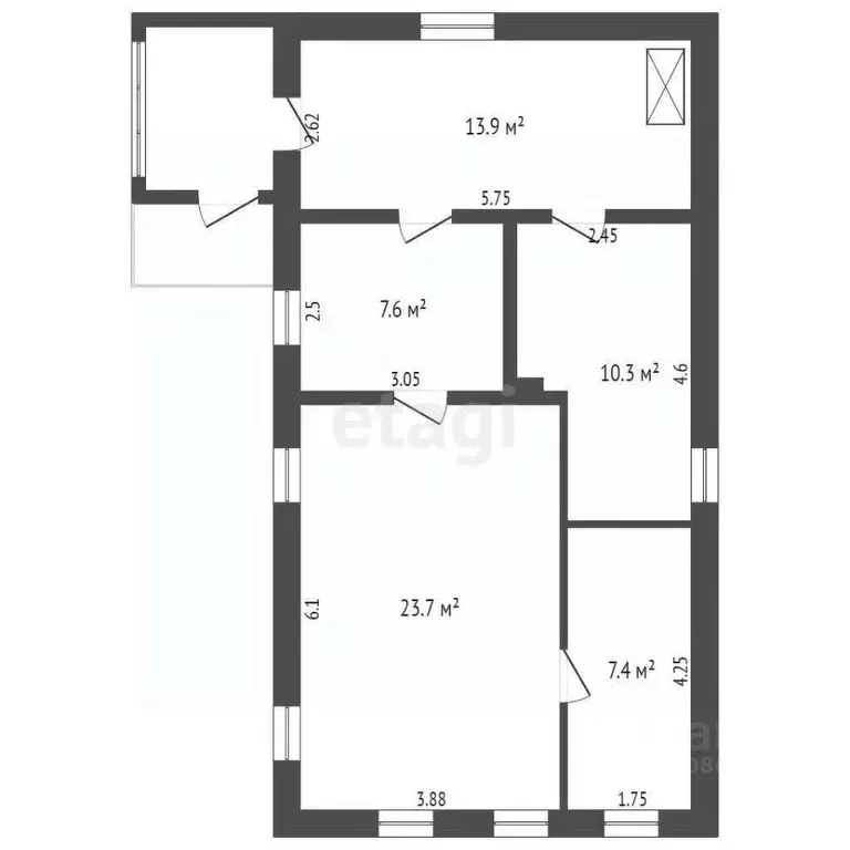 Дом в Омская область, Омск Московка мкр, проезд Гончарова, 7 (66 м) - Фото 1