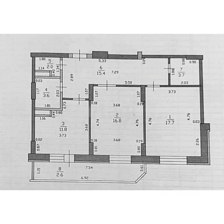 3-к кв. Татарстан, Казань ул. Академика Глушко, 8 (71.0 м) - Фото 1