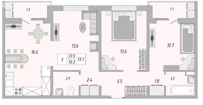 3-комнатная квартира: Оренбург, улица Братьев Хусаиновых, 4/2 (74 м) - Фото 1