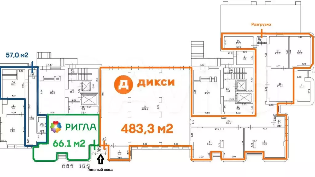 Помещение в центре жилого массива, 57 м - Фото 0