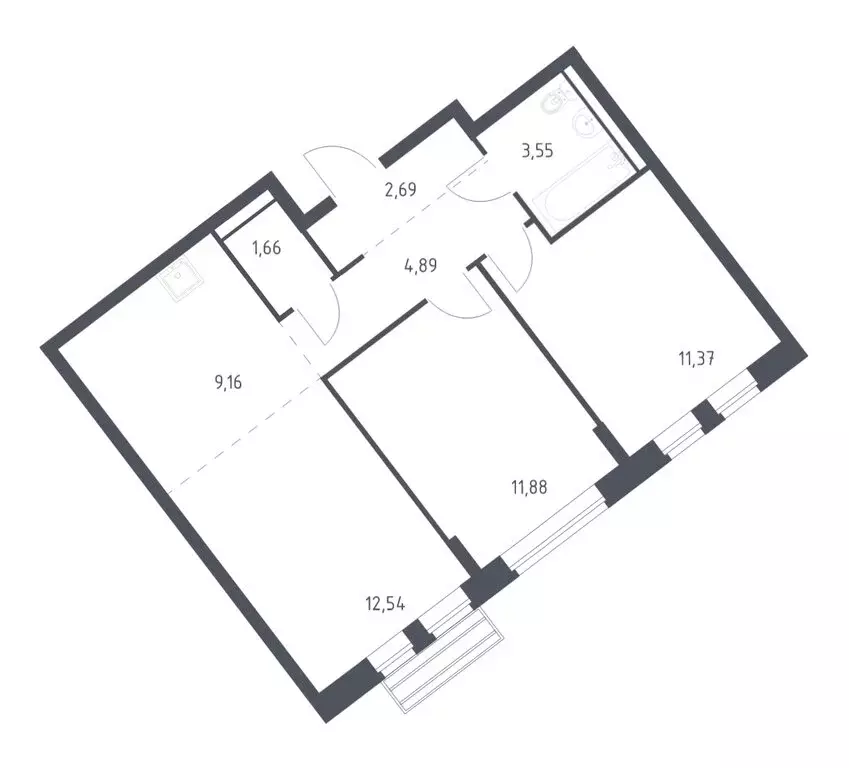 2-комнатная квартира: село Лайково, микрорайон Город-Событие, ЖК ... - Фото 1
