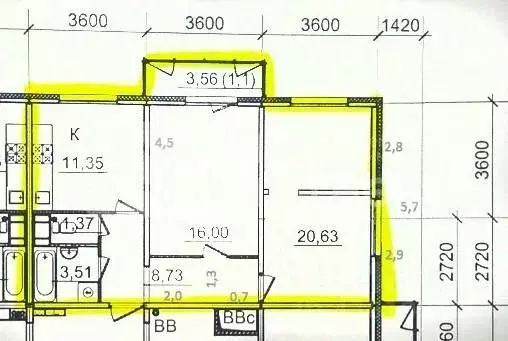 2-к кв. Санкт-Петербург ул. Богословская, 4к3 (61.4 м) - Фото 1