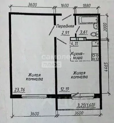 2-к кв. Новосибирская область, Новосибирск ул. Фадеева, 66/5 (46.58 м) - Фото 2