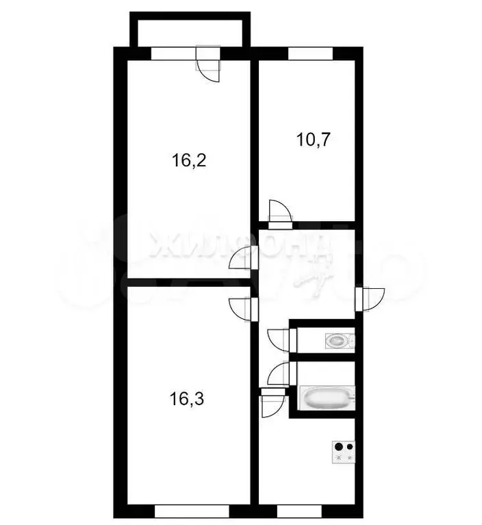 3-к. квартира, 59,4 м, 5/5 эт. - Фото 0