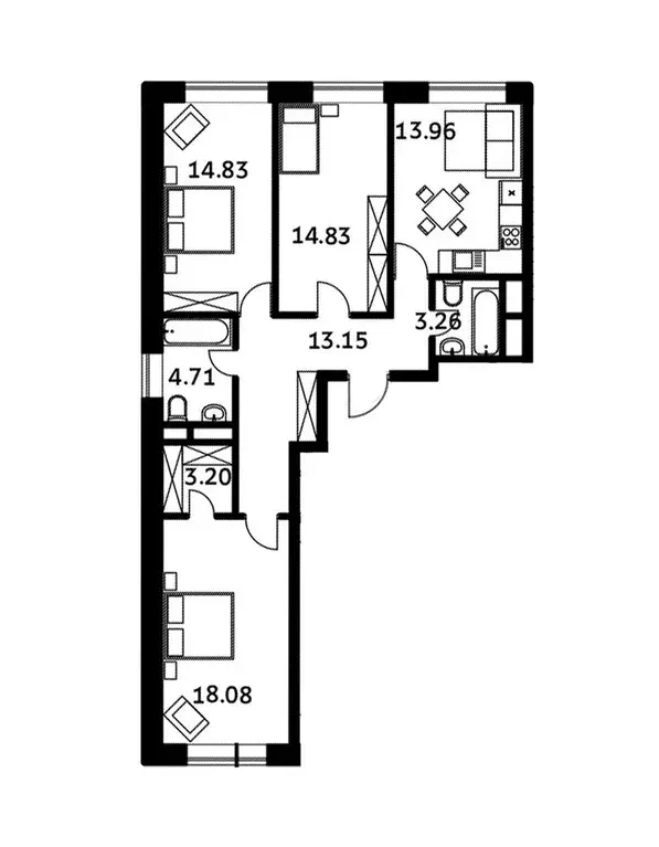 Продаётся 3-к квартира, 86.02 м - Фото 0