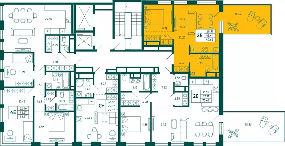 1-к кв. Башкортостан, Уфа Зеленая Роща жилрайон, Терле Парк жилой ... - Фото 2