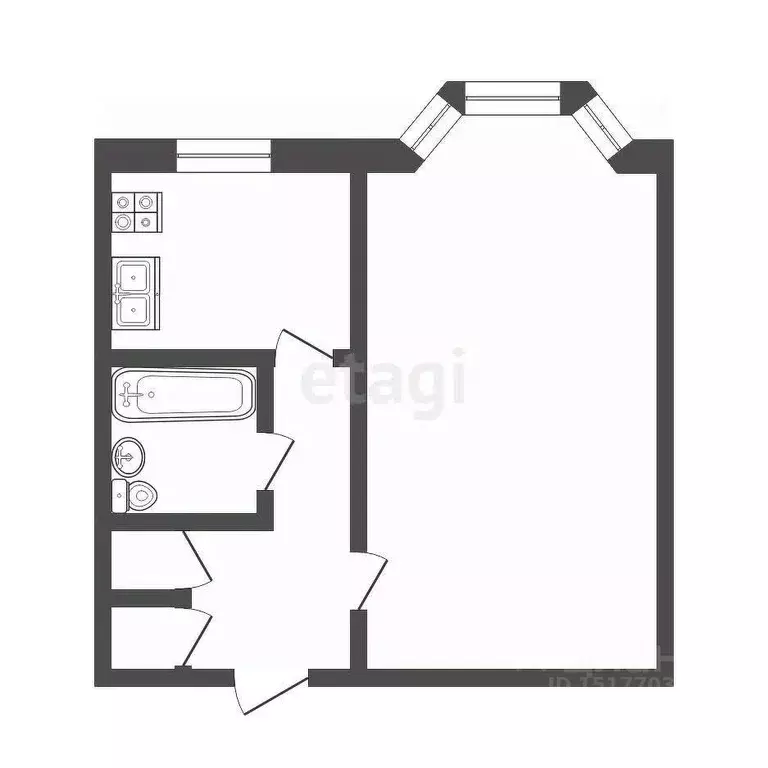 1-к кв. Ямало-Ненецкий АО, Новый Уренгой Юбилейный мкр, 3/4 (37.1 м) - Фото 1