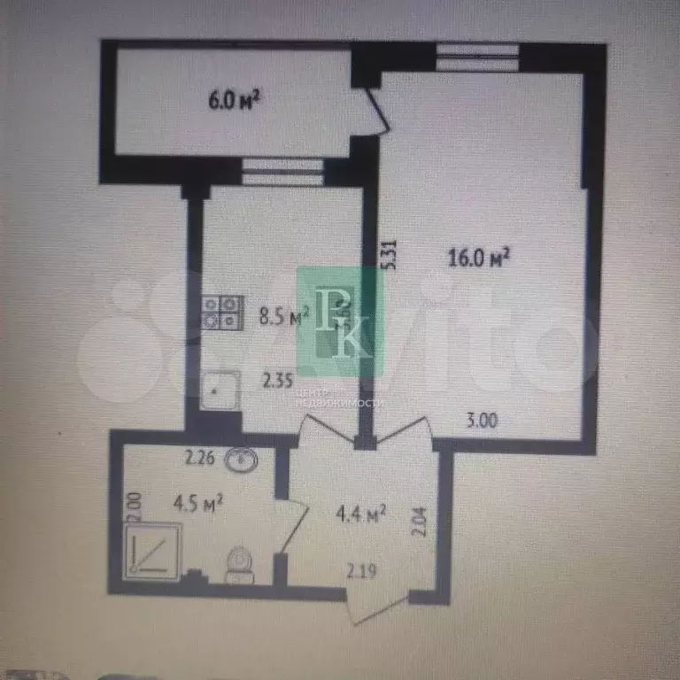 1-к. квартира, 35 м, 2/11 эт. - Фото 0