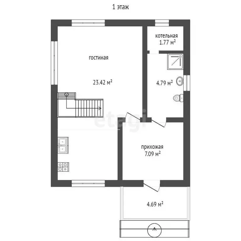 Дом в Тюменский район, СНТ Рассвет, Рабочая улица (72.5 м) - Фото 1