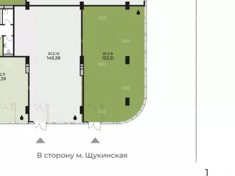 Помещение свободного назначения в Москва Полесский проезд, 16с14 (153 ... - Фото 2