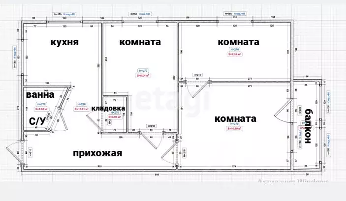 3-к кв. Приморский край, Владивосток ул. 50 лет ВЛКСМ, 23 (52.0 м) - Фото 1