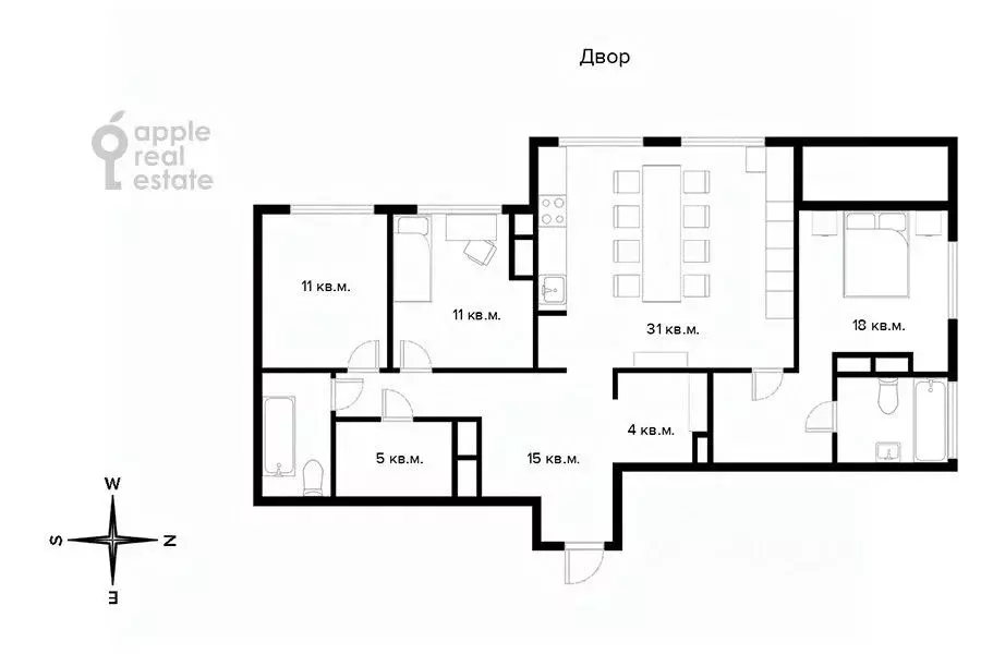 4-к кв. Москва Большая Филевская ул., 4 (108.0 м) - Фото 2
