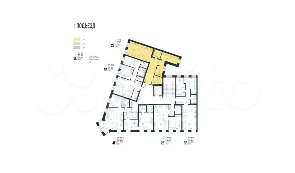 2-к. квартира, 68,2 м, 2/5 эт. - Фото 1