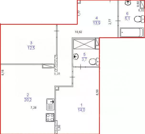 2-к кв. Ульяновская область, Ульяновск ул. Федерации, 130 (69.4 м) - Фото 2