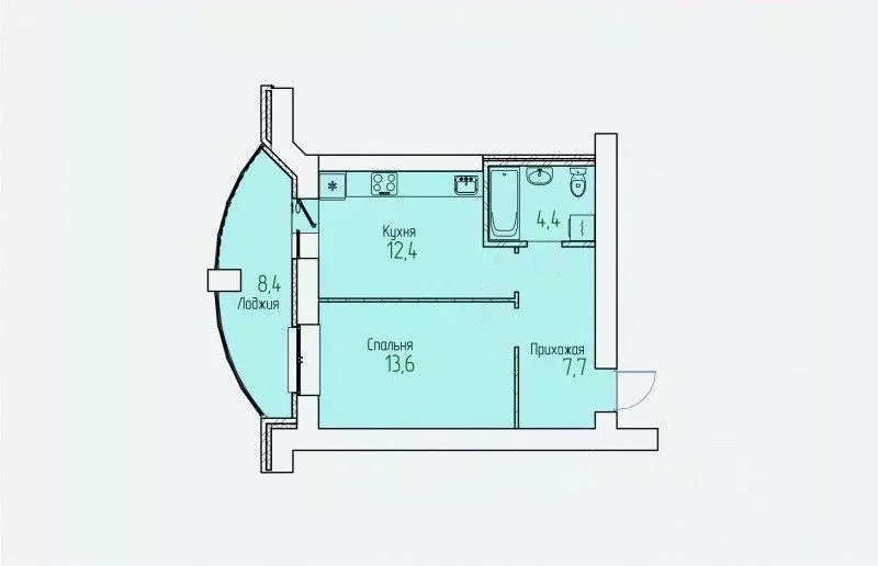 1-к кв. Кировская область, Киров Полевая ул., 11 (42.3 м) - Фото 1