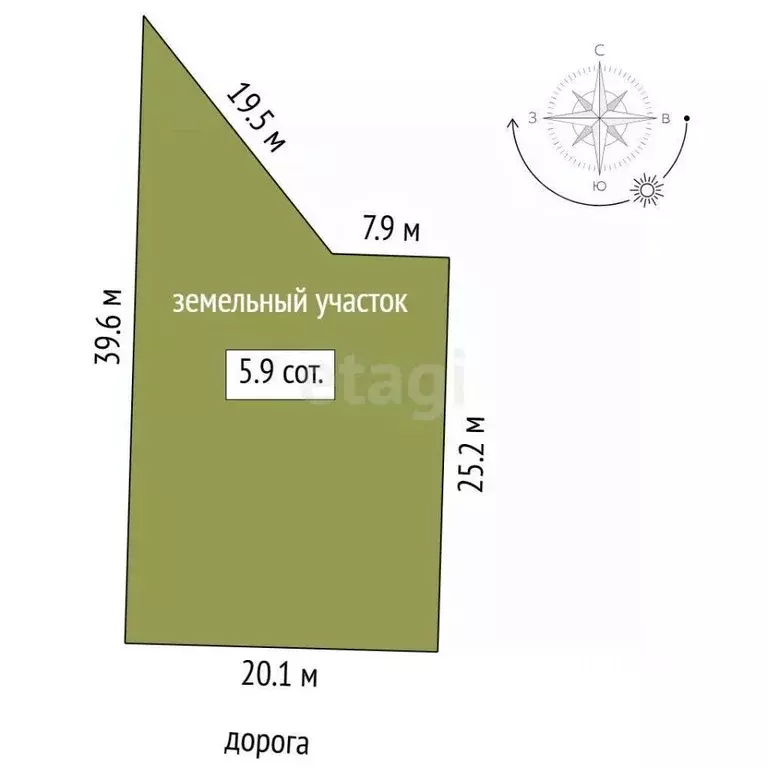 Участок в Тюменская область, Нижнетавдинский муниципальный округ, 7 ... - Фото 1