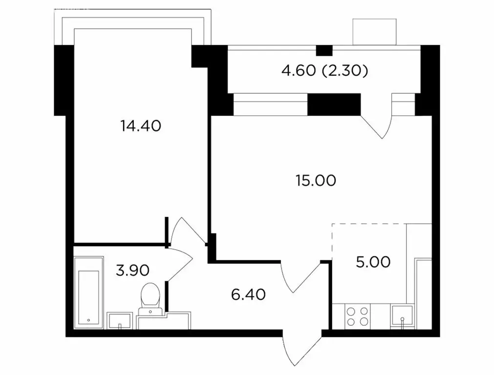 2-комнатная квартира: Мытищи, проспект Астрахова, 14Б (47 м) - Фото 0
