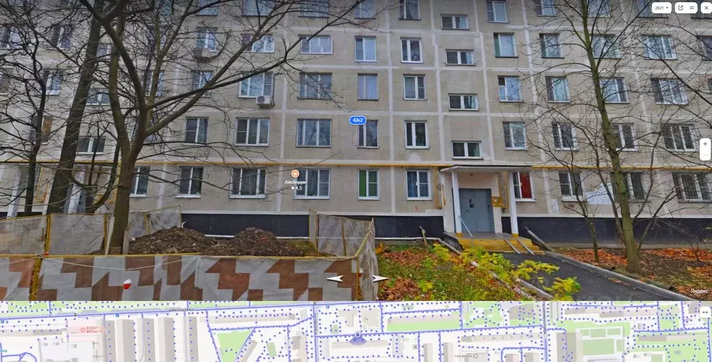 Свободной планировки кв. Москва Байкальская ул., 42К2 (32.8 м) - Фото 2