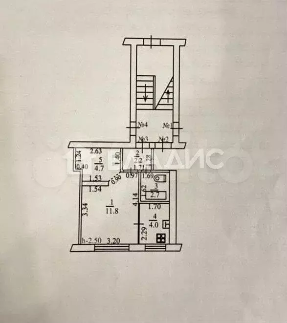 1-к. квартира, 26 м, 3/3 эт. - Фото 0