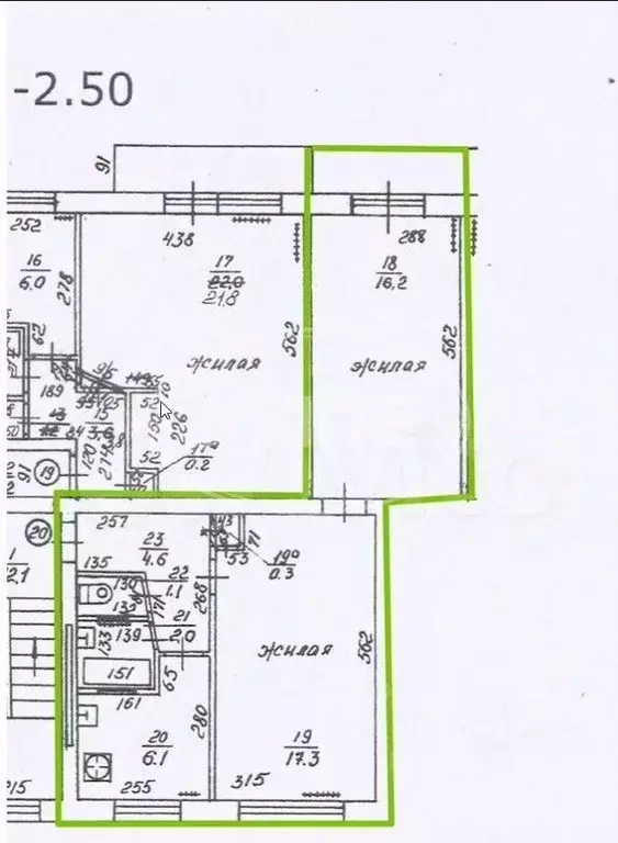 2-к кв. Калининградская область, Калининград ул. Кирова, 89 (47.6 м) - Фото 1