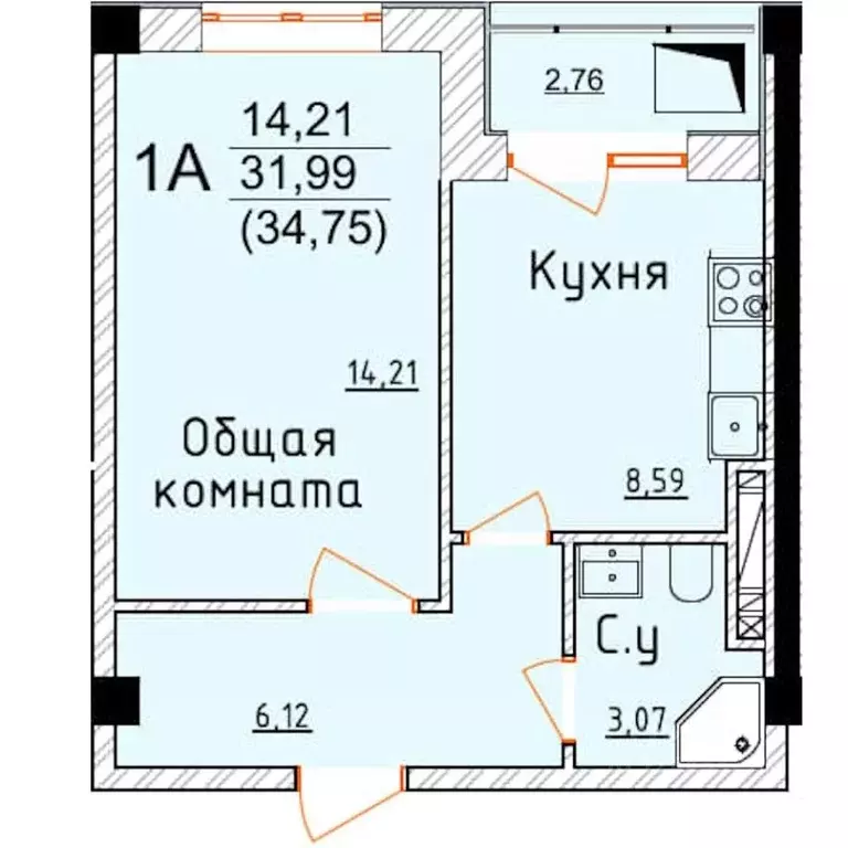 1-к кв. Дагестан, Дербент ул. Графа Воронцова, 78скА-2 (34.75 м) - Фото 0