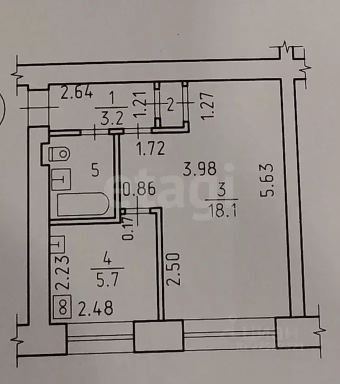 1-к кв. Удмуртия, Ижевск ул. Кирова, 111Б (31.0 м) - Фото 1