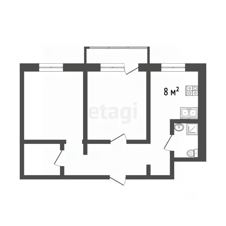 2-к кв. Владимирская область, Ковров просп. Ленина, 40 (43.5 м) - Фото 2