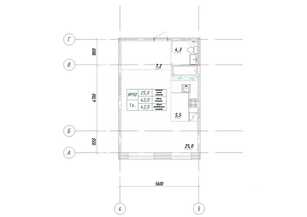 1-к кв. Приморский край, Большой Камень ул. Ленина, 14 (42.0 м) - Фото 1