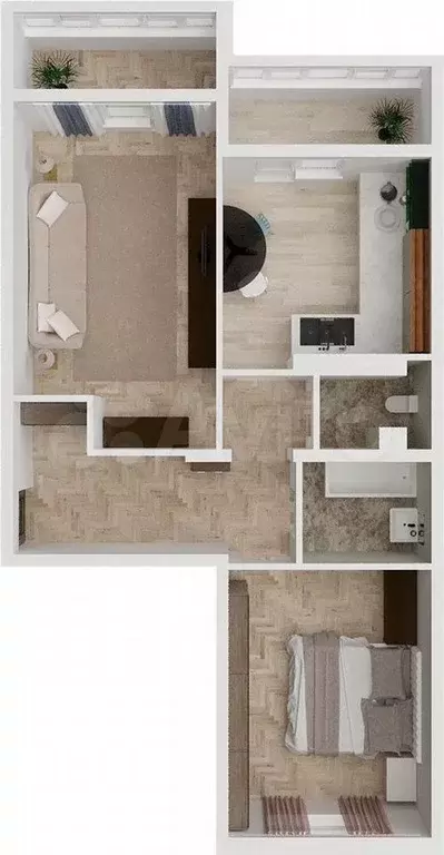 2-к. квартира, 61,6 м, 5/8 эт. - Фото 1