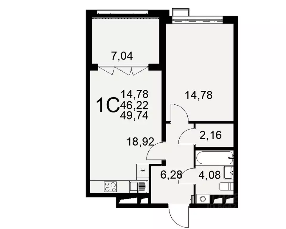 1-к кв. Тульская область, Тула Путейская ул., 11 (49.74 м) - Фото 0