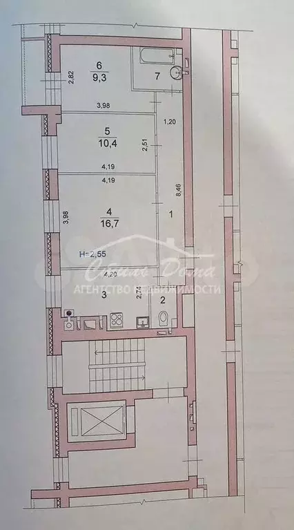 3-к. квартира, 62 м, 4/10 эт. - Фото 0