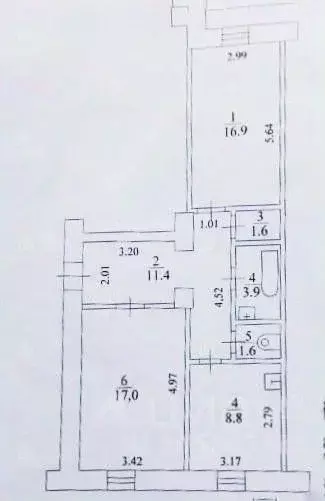 2-к кв. самарская область, тольятти шлюзовой мкр, ул. носова, 3 (61.2 . - Фото 1