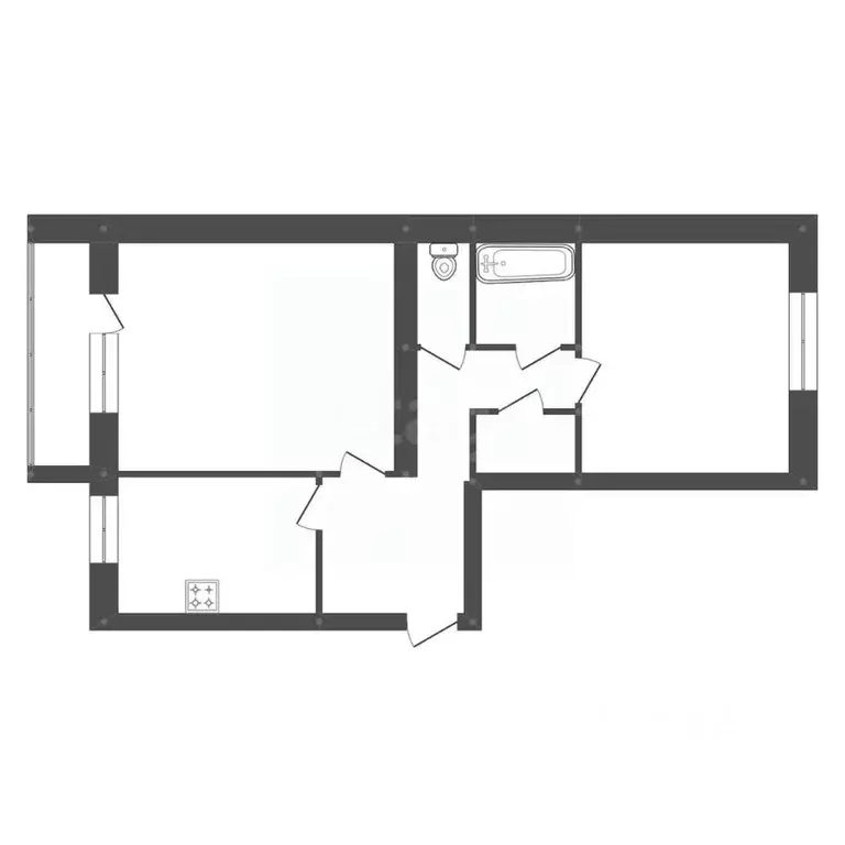 2-к кв. Амурская область, Белогорск ш. Никольское, 21/1 (52.9 м) - Фото 0