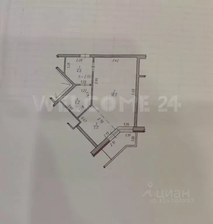 1-к кв. Удмуртия, Ижевск Буммашевская ул., 41 (31.8 м) - Фото 1