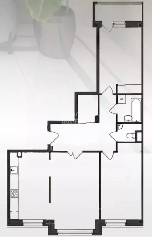 3-к кв. Нижегородская область, Нижний Новгород ул. Гоголя, 14А (86.7 ... - Фото 2