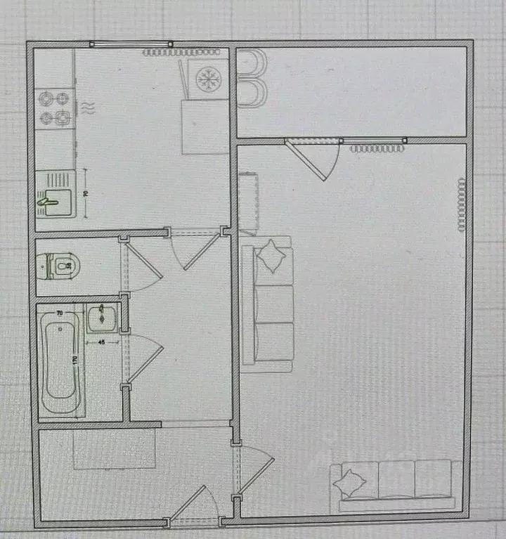 1-к кв. Воронежская область, Воронеж Московский просп., 175 (38.2 м) - Фото 2