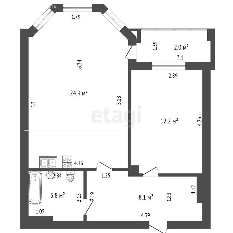1-комнатная квартира: Самара, Московское шоссе, 57 (53 м) - Фото 1