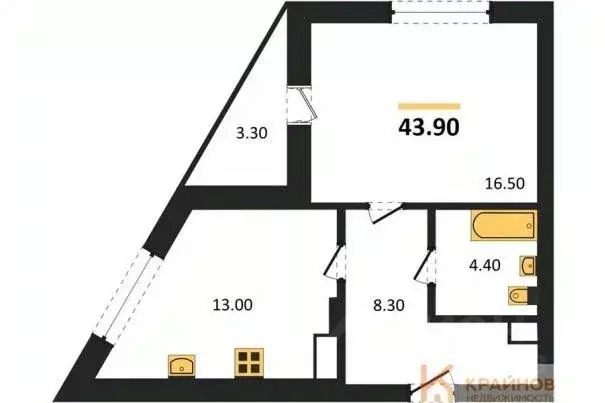 1-к кв. Воронежская область, Воронеж бул. Содружества, 1 (43.9 м) - Фото 0