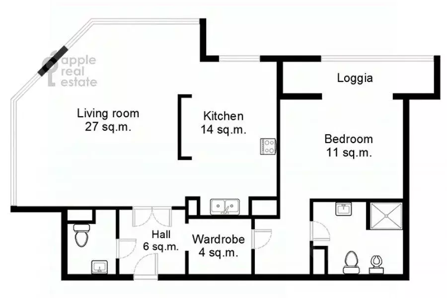 2-к кв. Москва ул. Хамовнический Вал, 36 (80.0 м) - Фото 2