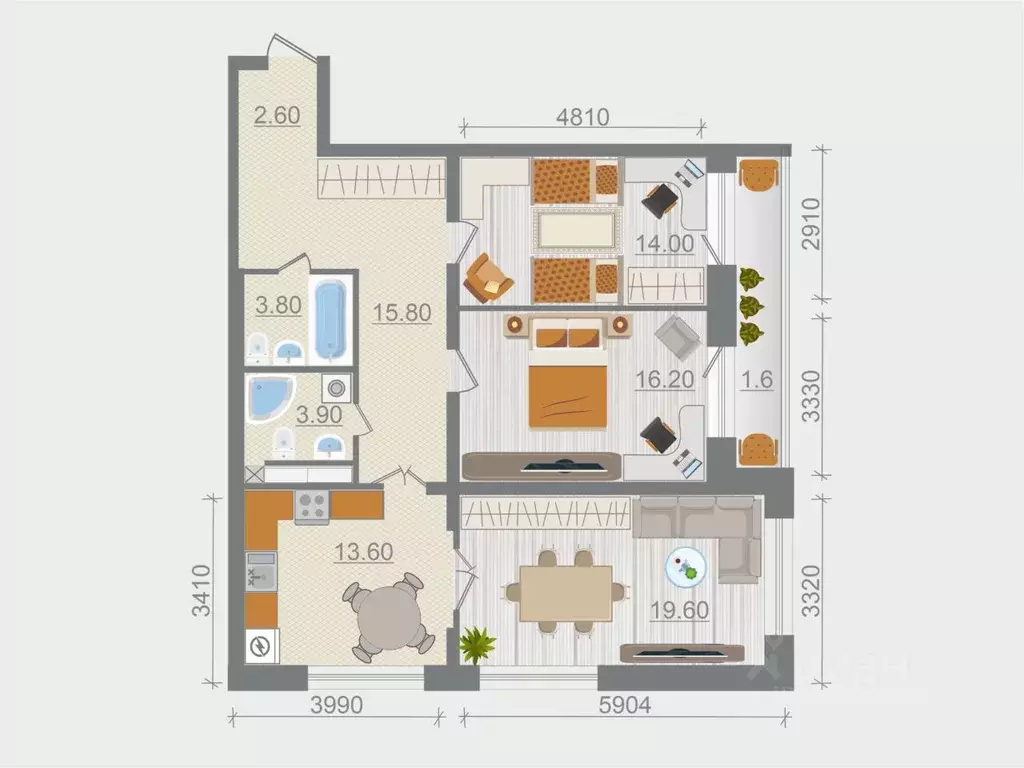 3-к кв. Ленинградская область, Ломоносовский район, Горбунковское ... - Фото 1