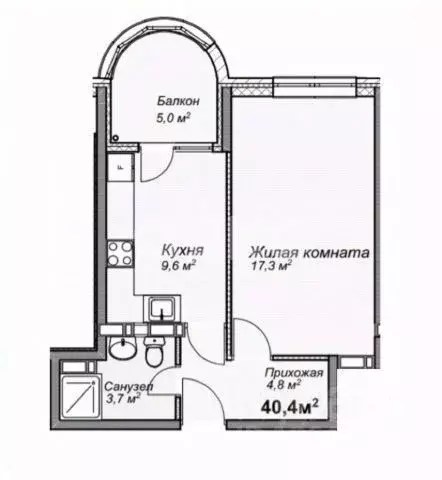 1-к кв. Краснодарский край, Анапа ул. Верхняя Дорога, 151к4 (40.4 м) - Фото 2