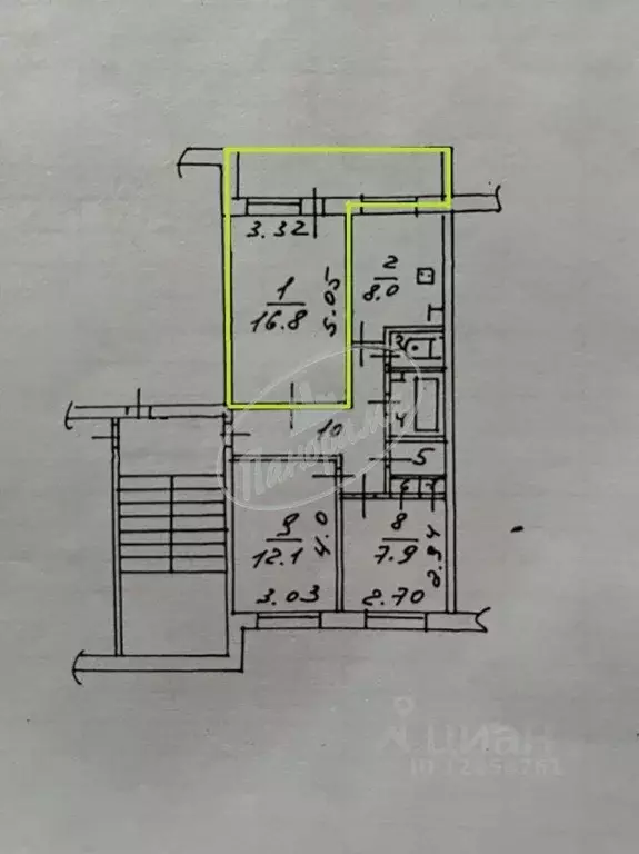 Комната Калужская область, Калуга Тепличная ул., 5 (17.0 м) - Фото 2
