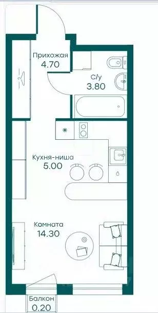 Студия Московская область, Одинцовский городской округ, с. Перхушково, ... - Фото 2